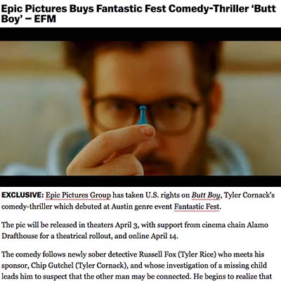 Epic Pictures Buys Fantastic Fest Comedy-Thriller ‘Butt Boy’ – EFM